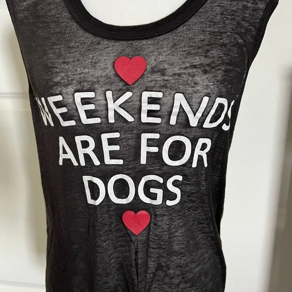 EUC Chaser Black Tank with Red Heart Graphic Dogs Small - Picture 4 of 8